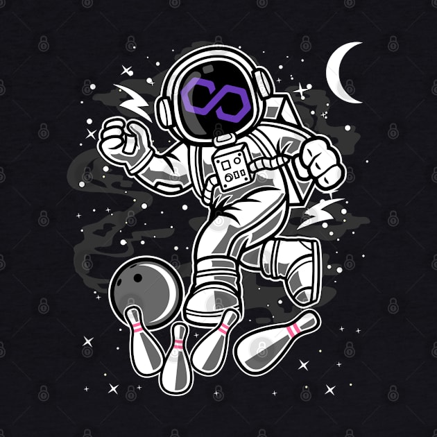 Astronaut Bowling Polygon Matic Coin To The Moon Crypto Token Cryptocurrency Blockchain Wallet Birthday Gift For Men Women Kids by Thingking About